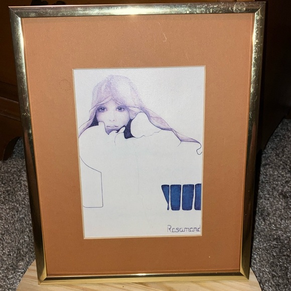 Christine Rosamond “Blue Ice” Lithograph Framed Artwork 8.25” X 10.25” 1970’s - Picture 10 of 11
